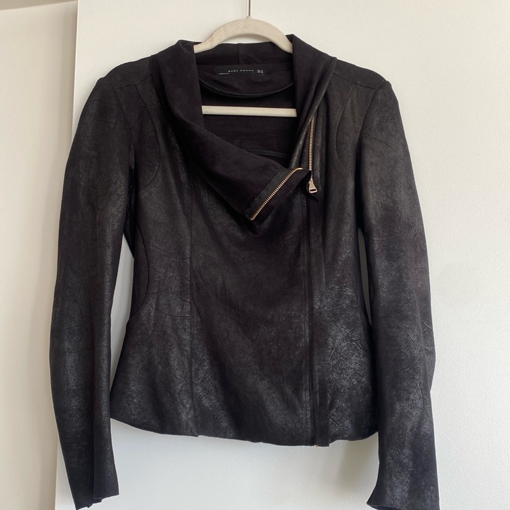 Zara Asymmetrical Zipper Jacket